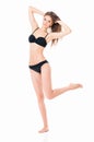 Young woman in black bikini Royalty Free Stock Photo