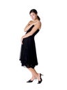 Young woman in black dress Royalty Free Stock Photo