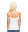 Young woman in blank white tank top Royalty Free Stock Photo