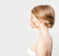 Young Woman with Blonde Hair with Hairstyle Royalty Free Stock Photo