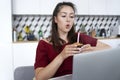 Woman blowing birthday candle in loneliness Royalty Free Stock Photo