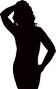 A young woman body silhouete vector Royalty Free Stock Photo