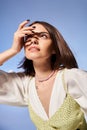 A young woman with brunette hair Royalty Free Stock Photo