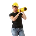 Young woman builder Royalty Free Stock Photo