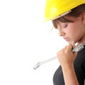 Young woman builder Royalty Free Stock Photo