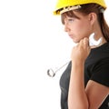 Young woman builder Royalty Free Stock Photo