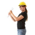 Young woman builder Royalty Free Stock Photo