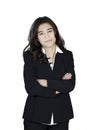 Young woman in business suit