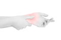 Young Woman With Carpal Tunnel Syndrome, Clipping Path