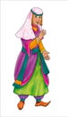 Young woman, character and costume design