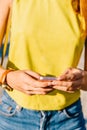 Young Woman Checking Her Mobile Phone Royalty Free Stock Photo