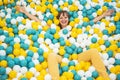 Young woman in child room. Childhood memories. Royalty Free Stock Photo