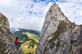 Young woman climber