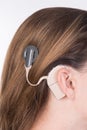 Young woman with cochlear implant Royalty Free Stock Photo