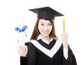 young woman college graduate portrait Royalty Free Stock Photo