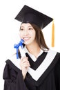 Young woman college graduate portrait Royalty Free Stock Photo