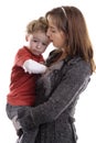 Young woman consoling a child Royalty Free Stock Photo