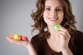 Young woman with cookies Royalty Free Stock Photo
