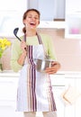 Young woman cooking Royalty Free Stock Photo