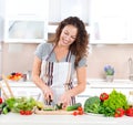 Young Woman Cooking Royalty Free Stock Photo