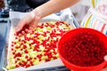 Young woman cooking in her modern kitchen Royalty Free Stock Photo