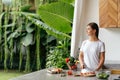 Young woman cooking in the kitchen. Royalty Free Stock Photo