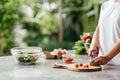 Young woman cooking in the kitchen. Royalty Free Stock Photo