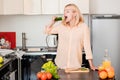 Young woman cooking in the kitchen