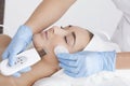 A young woman during a cosmetic procedure Royalty Free Stock Photo