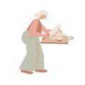 Blonde woman cutting onion and crying Royalty Free Stock Photo