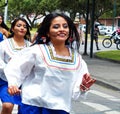 Young woman dancer from Amazonia, Ecuador