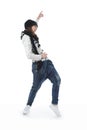 Young woman dancing hip-hop Royalty Free Stock Photo
