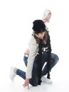 Young woman dancing hip-hop Royalty Free Stock Photo