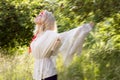 Young woman dancing in the summer Royalty Free Stock Photo