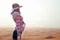 Young woman in the desert Royalty Free Stock Photo