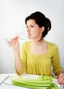 Young woman on diet Royalty Free Stock Photo