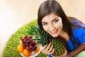 Young woman diet food Royalty Free Stock Photo