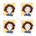 Young Woman With Different Facial Emotions Set Of Girl Face Expressions Royalty Free Stock Photo