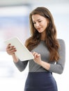 Young woman with digital tablet