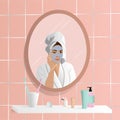 Young woman do her beauty routine Royalty Free Stock Photo