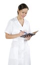 Young woman doctor with notepad Royalty Free Stock Photo