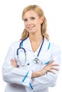 Young woman doctor with stethoscope Royalty Free Stock Photo