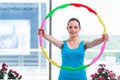 The young woman doing exercises in gym health concept Royalty Free Stock Photo