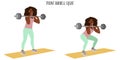Young woman doing front barbell squat exercise Royalty Free Stock Photo