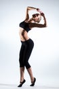 Young woman doing gymnastic exercise Royalty Free Stock Photo