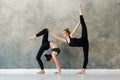 Young woman doing gymnastics or callisthenics Royalty Free Stock Photo