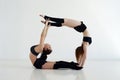 Young woman doing gymnastics or callisthenics Royalty Free Stock Photo