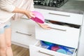 Young woman doing housework Royalty Free Stock Photo