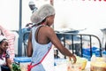 Young woman doing the kitchen