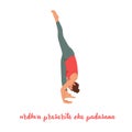 Young woman doing Standing splits/ Urdhva Prasarita Eka Padasana yoga pose